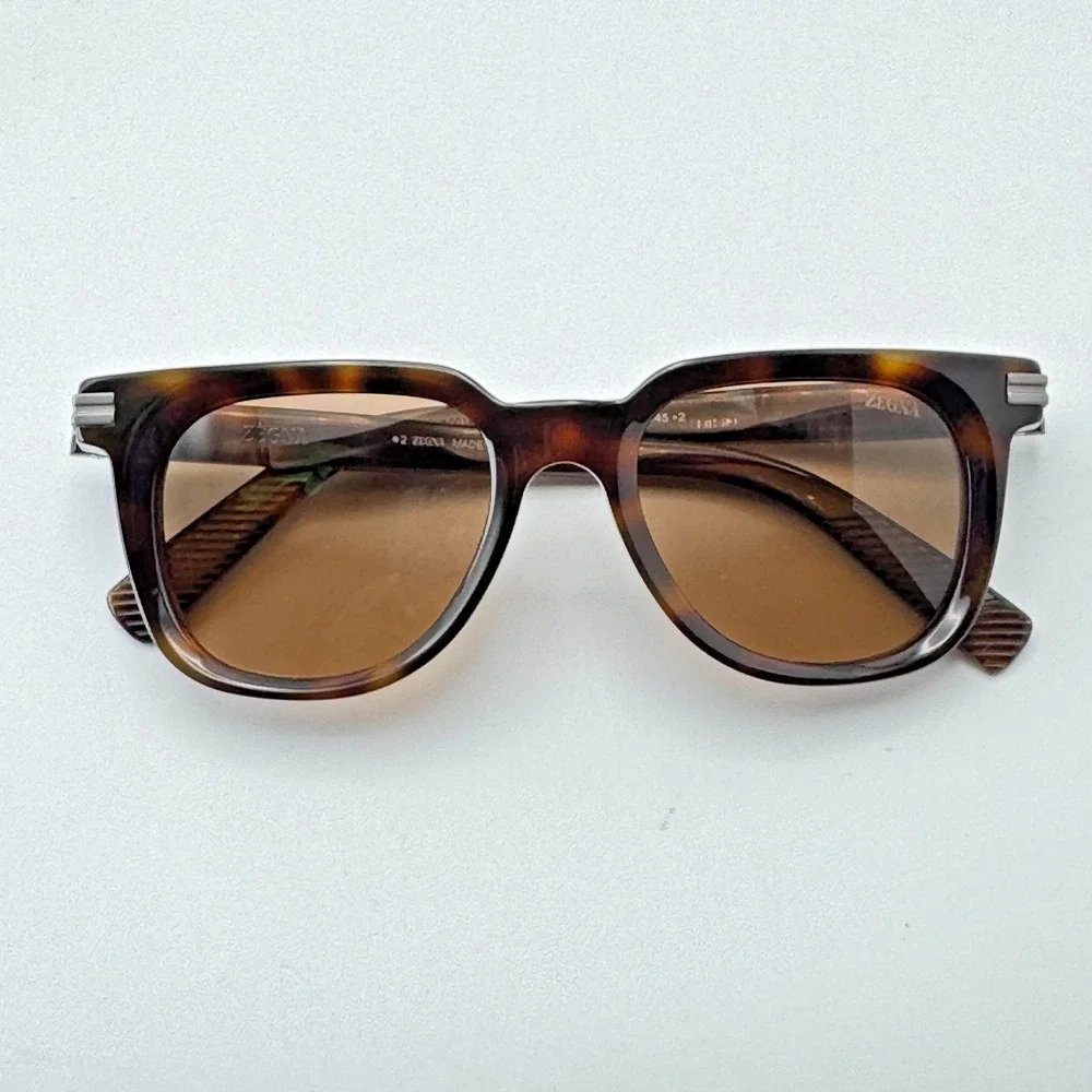 Ermenegildo Zegna Sunglasses EZ0248 52E Dark Havana Frame Brown Lens 50mm New